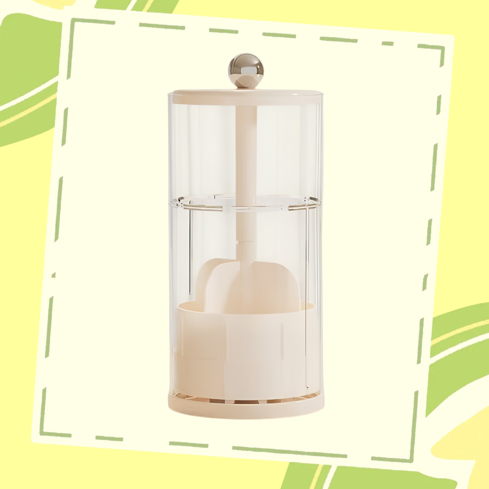 Cream style lifting makeup brush storage tube high-end desktop cosmetic storage box rotating storage