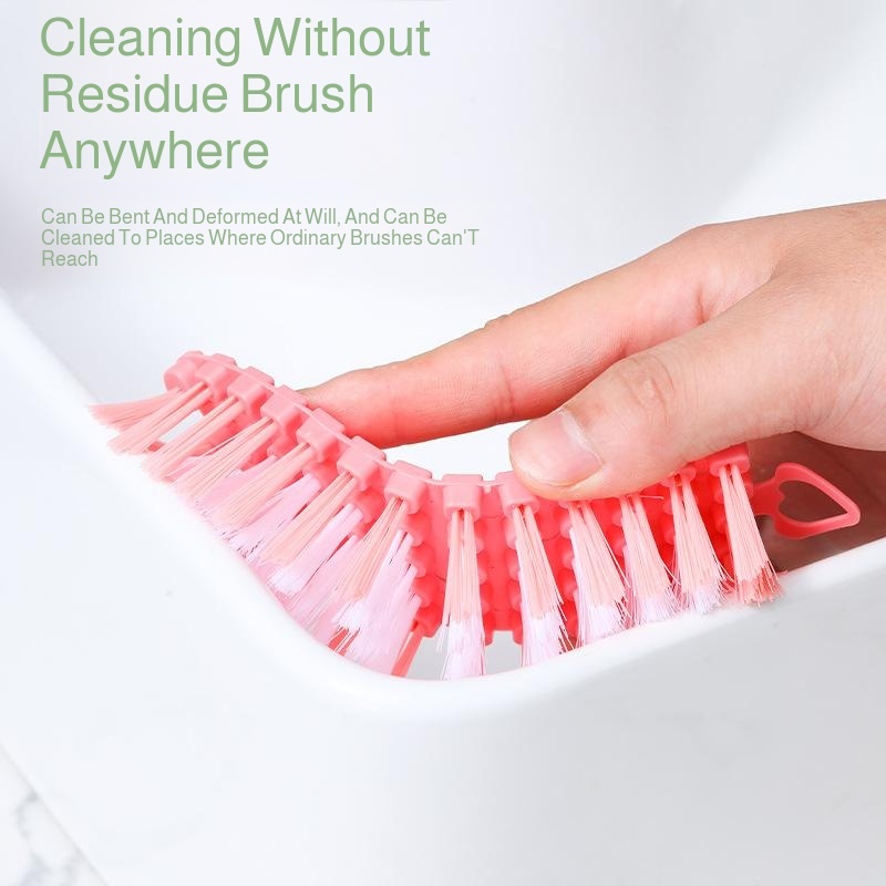 Bendable corner brush, fruit and vegetable cleaning brush, bathtub brush, faucet cleaning brush, til