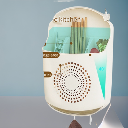 Wallmounted Fashion Home Chopstick Organizer Multifunctional Kitchen Shelf Chopstick Cage