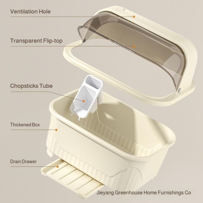 Bowl cutlery box storage box with lid cupboard kitchen household bowl plate storage rack dormitory d