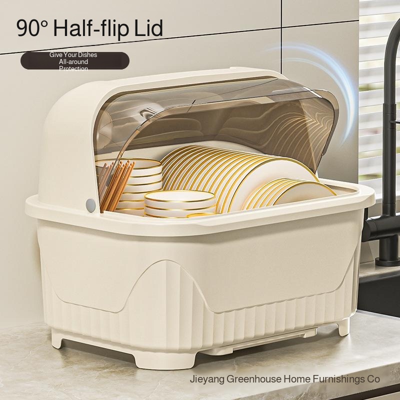 Bowl cutlery box storage box with lid cupboard kitchen household bowl plate storage rack dormitory d