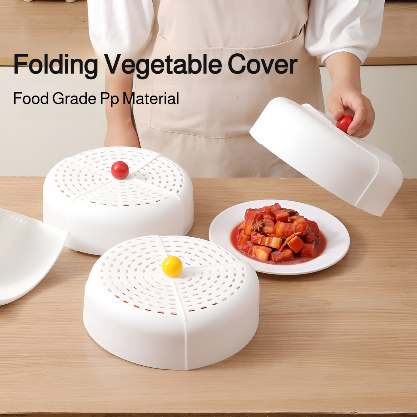 Household folding ventilation vegetable cover kitchen food cover anti-fly dining table household dus