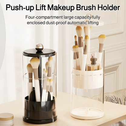 Cream style lifting makeup brush storage tube high-end desktop cosmetic storage box rotating storage