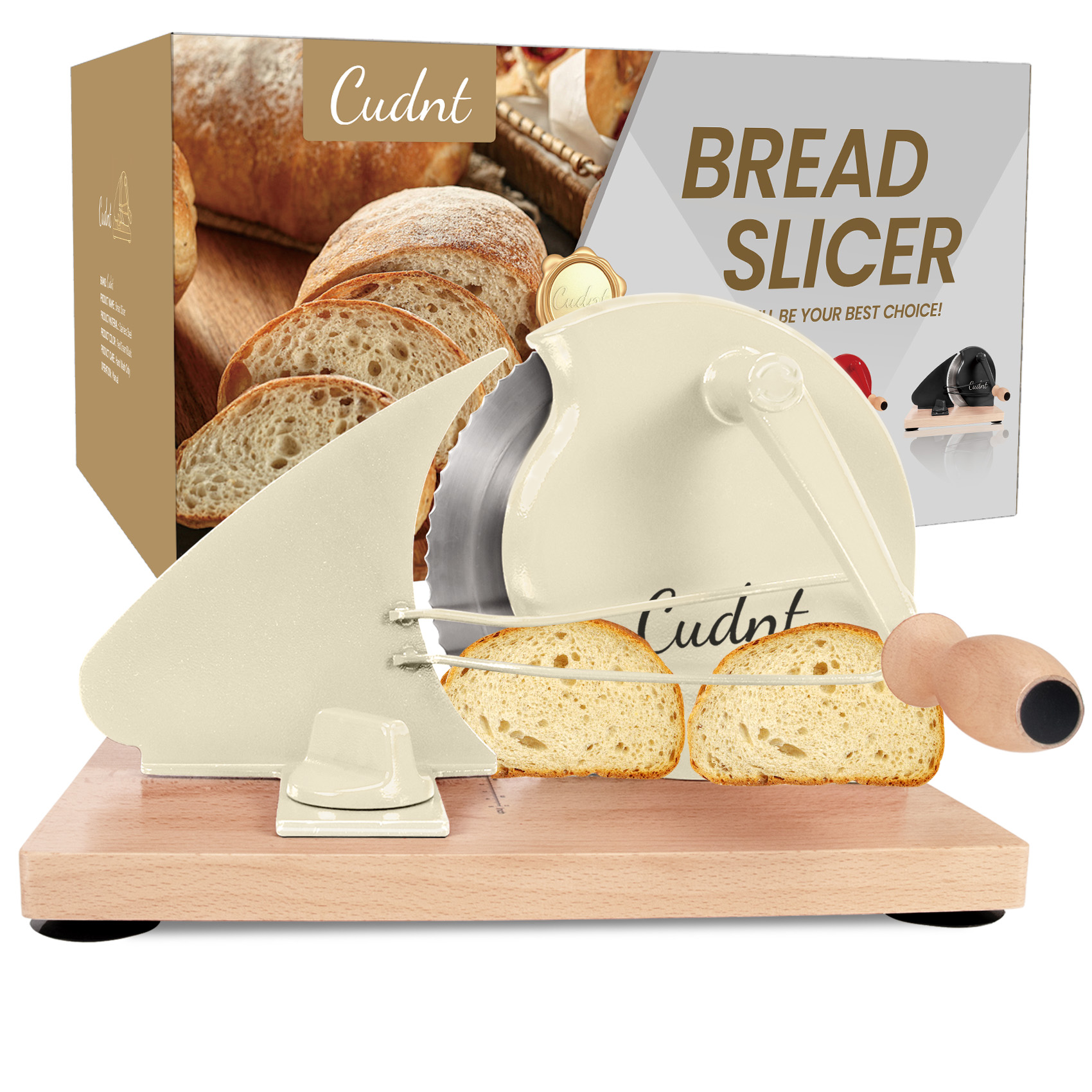 White Manual Bread Slicer