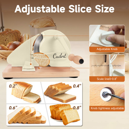 White Manual Bread Slicer