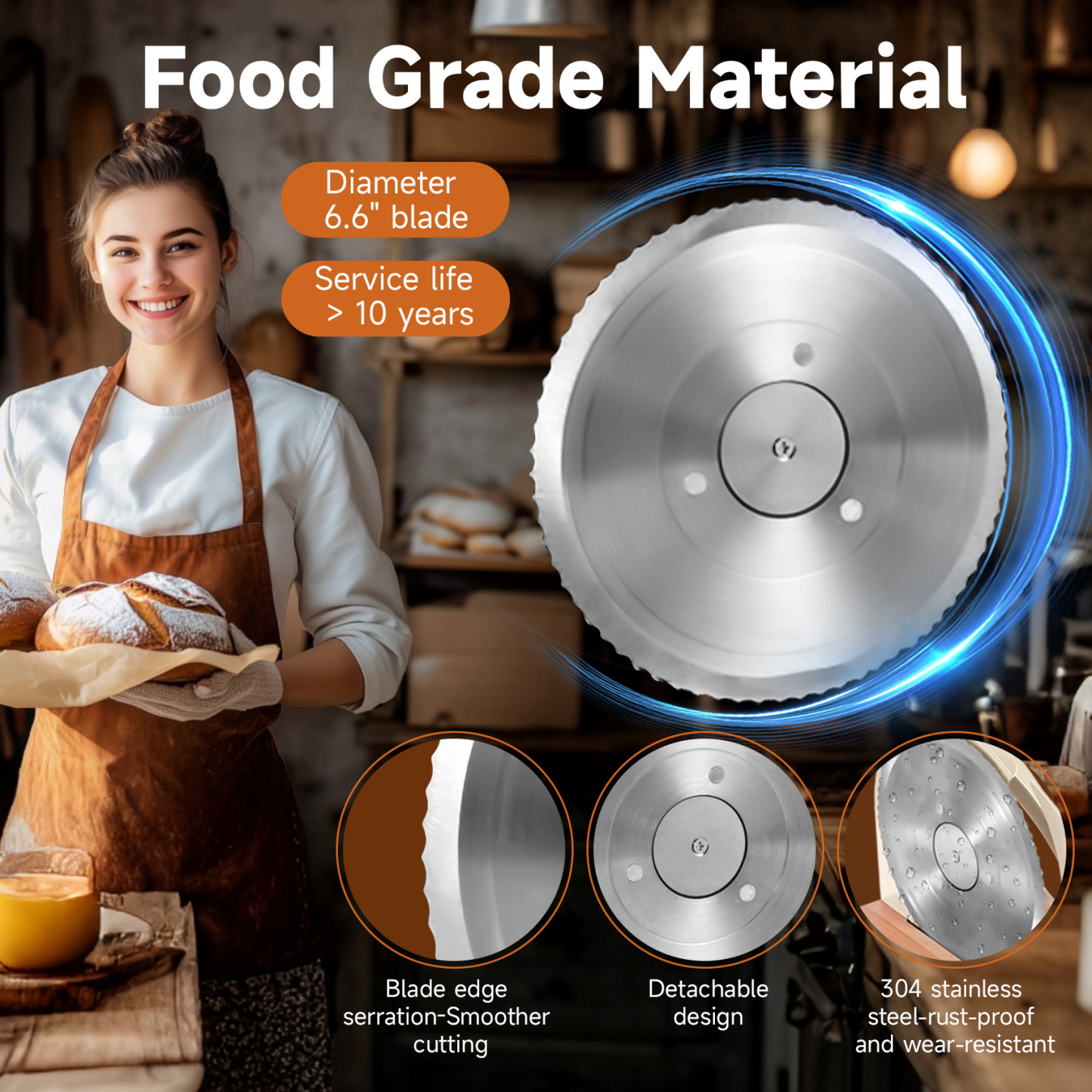 White Manual Bread Slicer