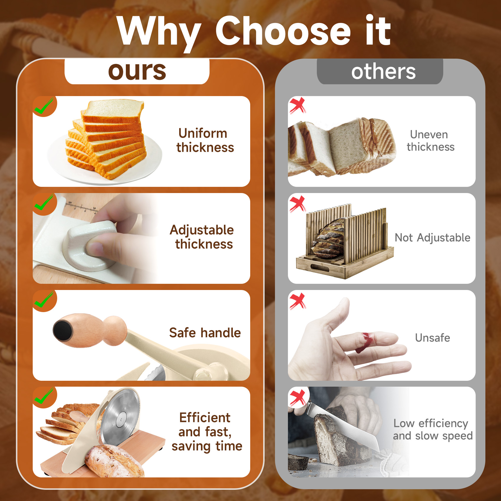 White Manual Bread Slicer