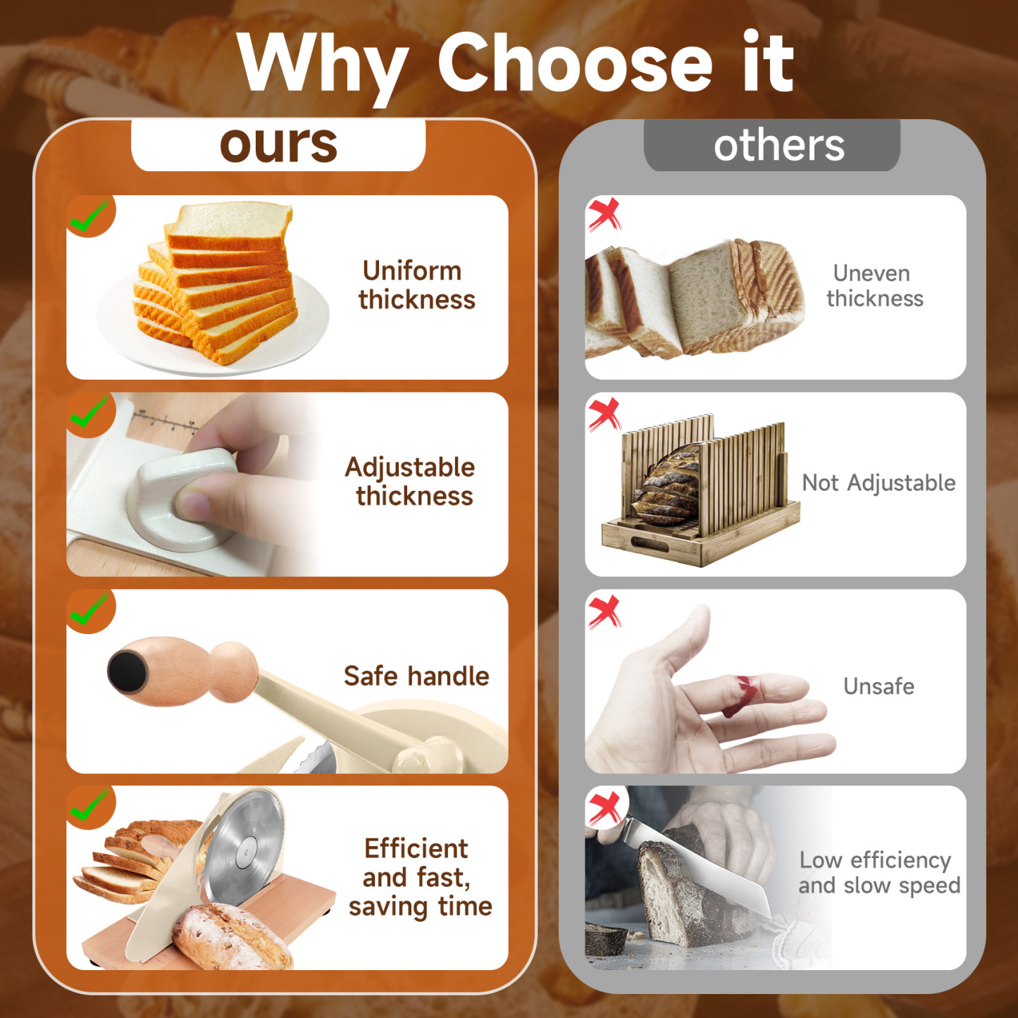 White Manual Bread Slicer