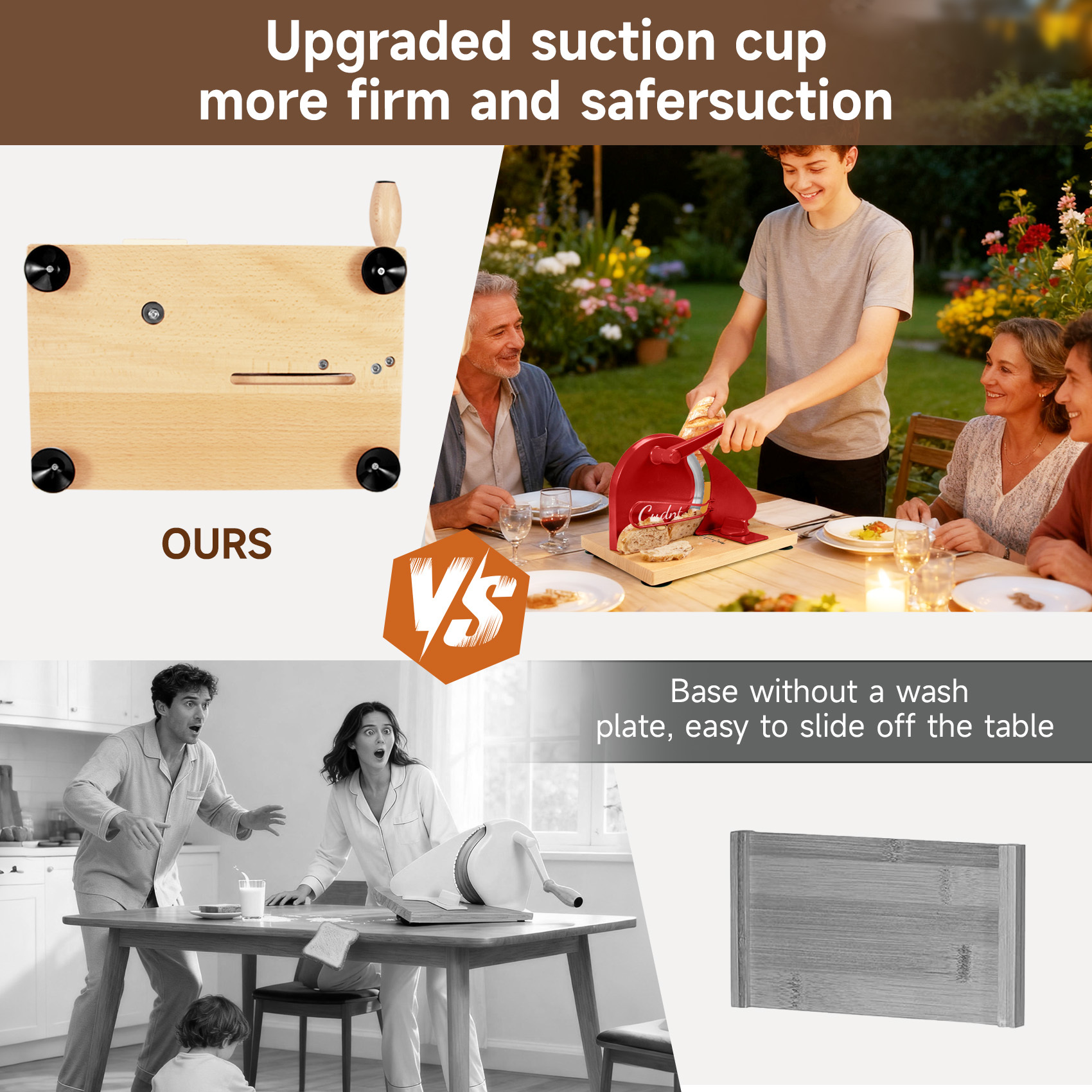 Red Manual Bread Slicer