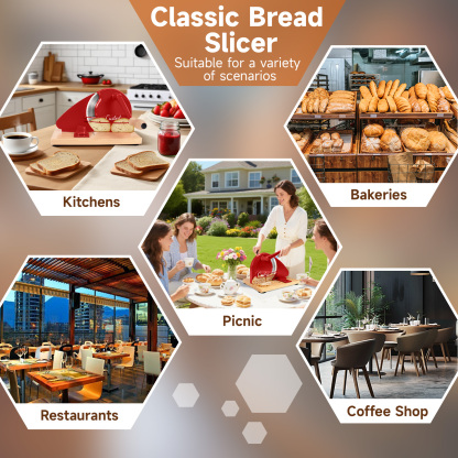 Red Manual Bread Slicer