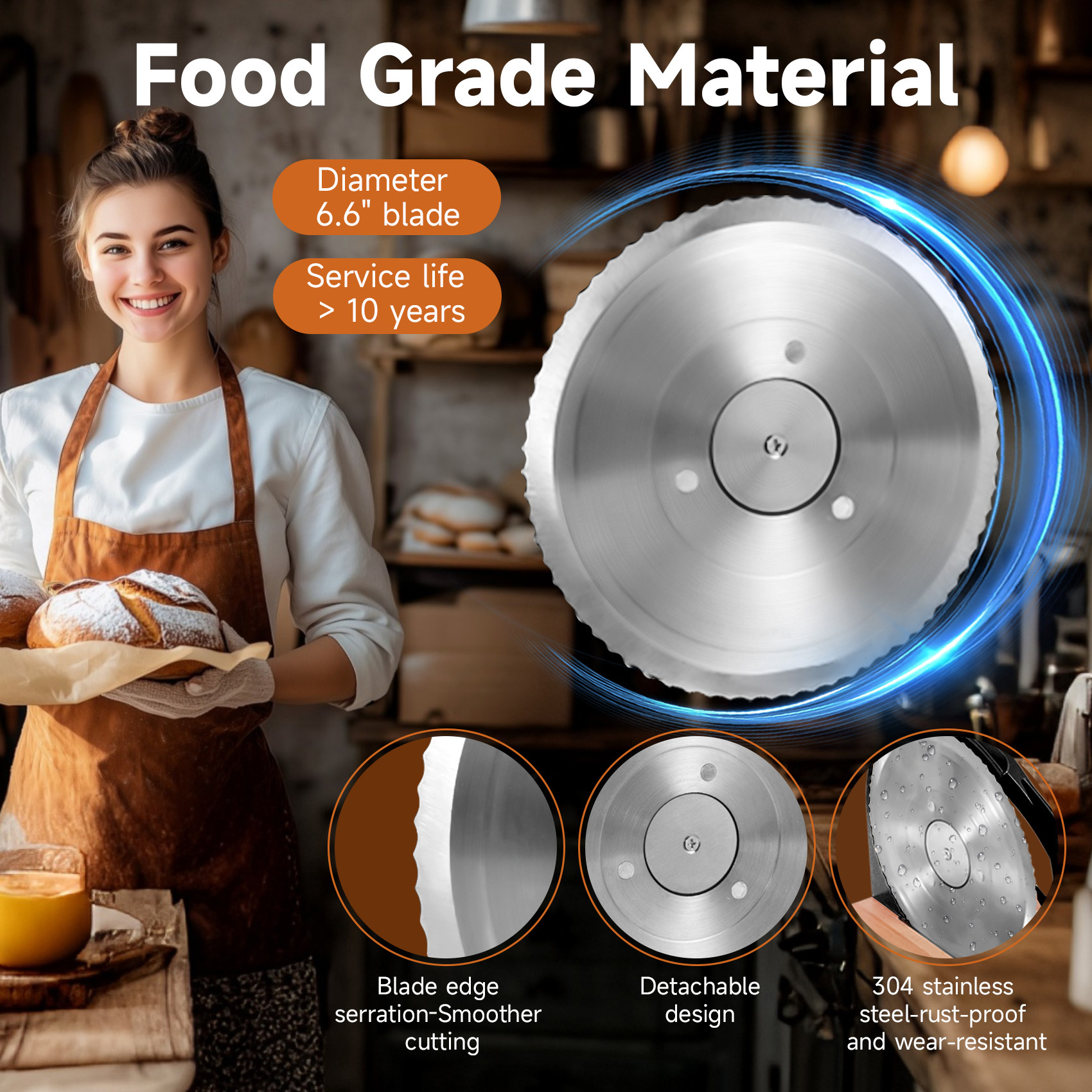 Black Manual Bread Slicer