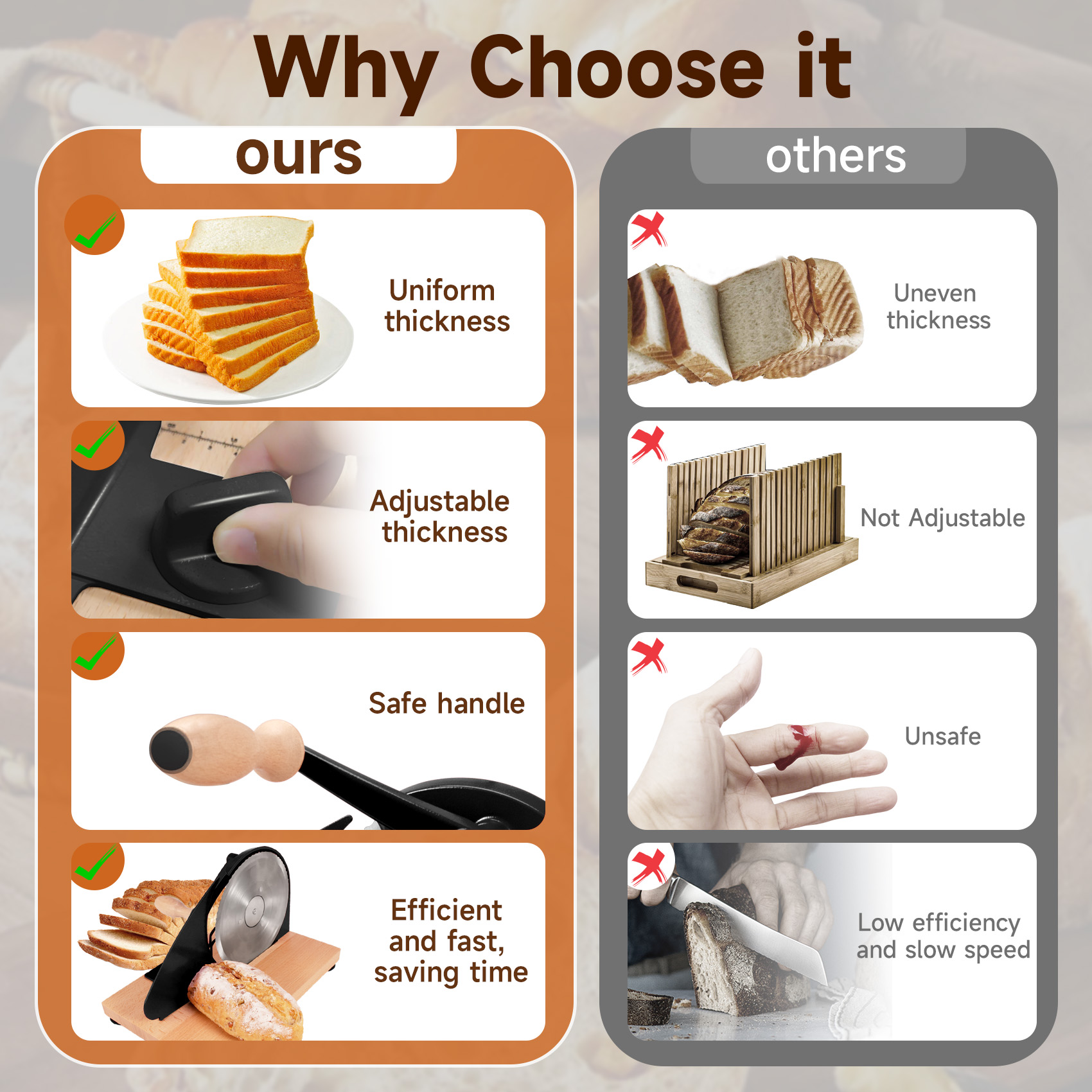 Black Manual Bread Slicer