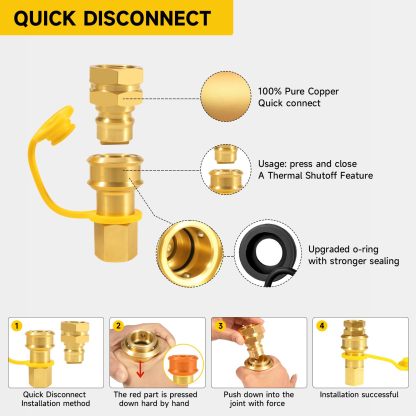 3/4" × 48 inch Commercial Gas Hose