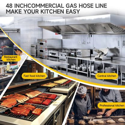 3/4" × 48 inch Commercial Gas Hose