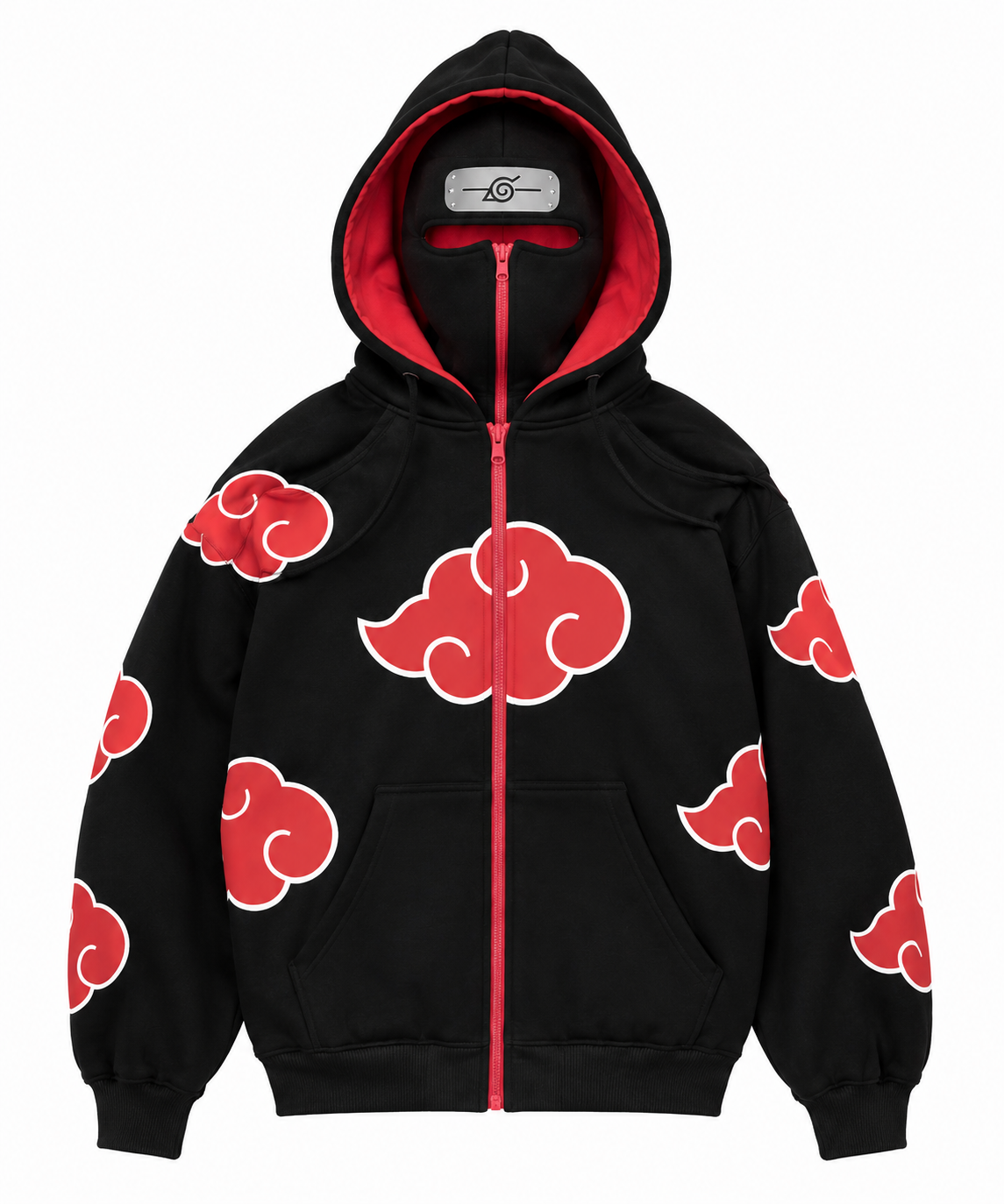 Crimson Cloud Double-Zip Hoodie