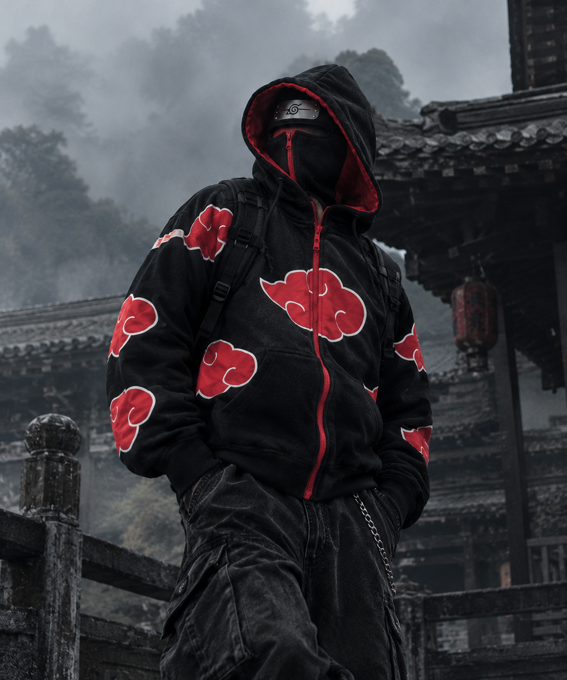 Crimson Cloud Double-Zip Hoodie