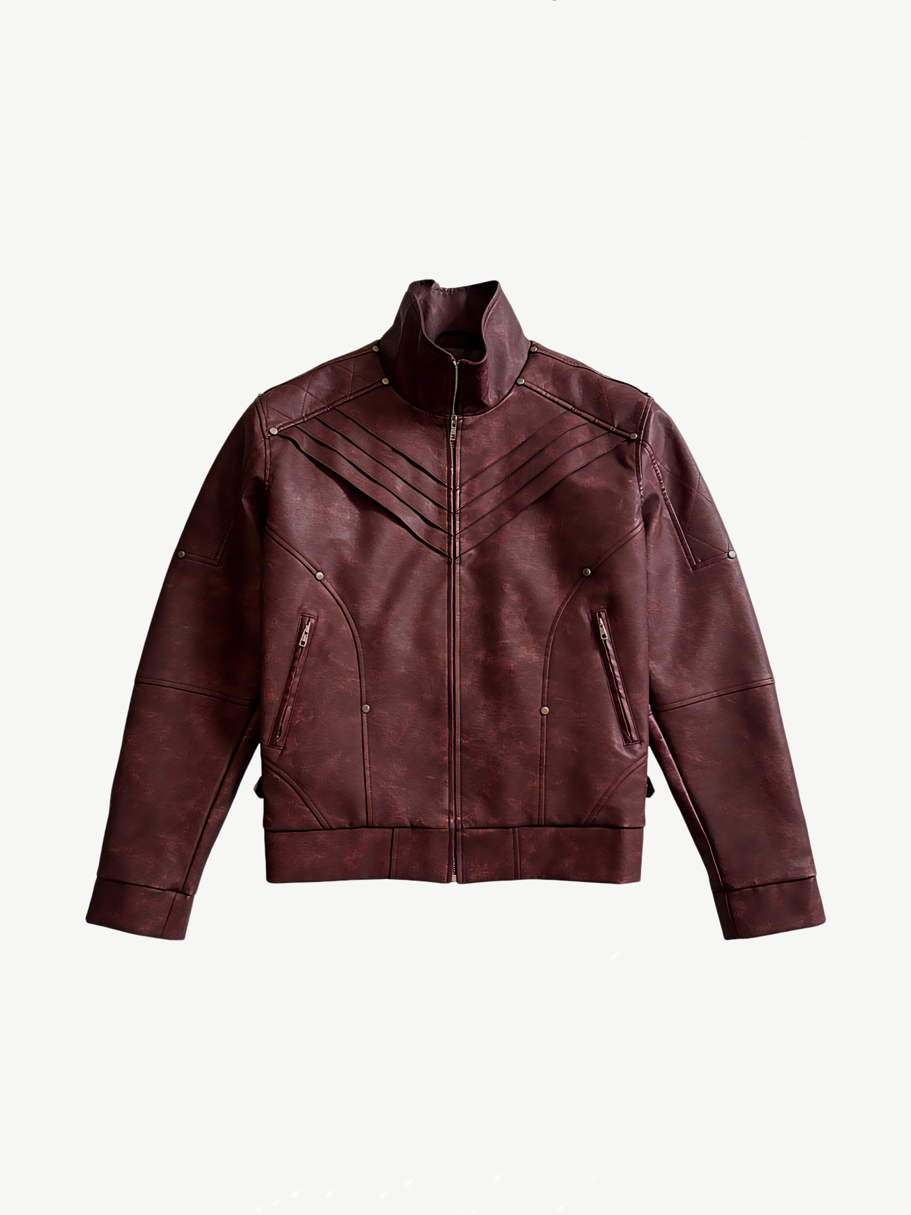 CRIMSON DEVIL HUNTER LEATHER JACKET