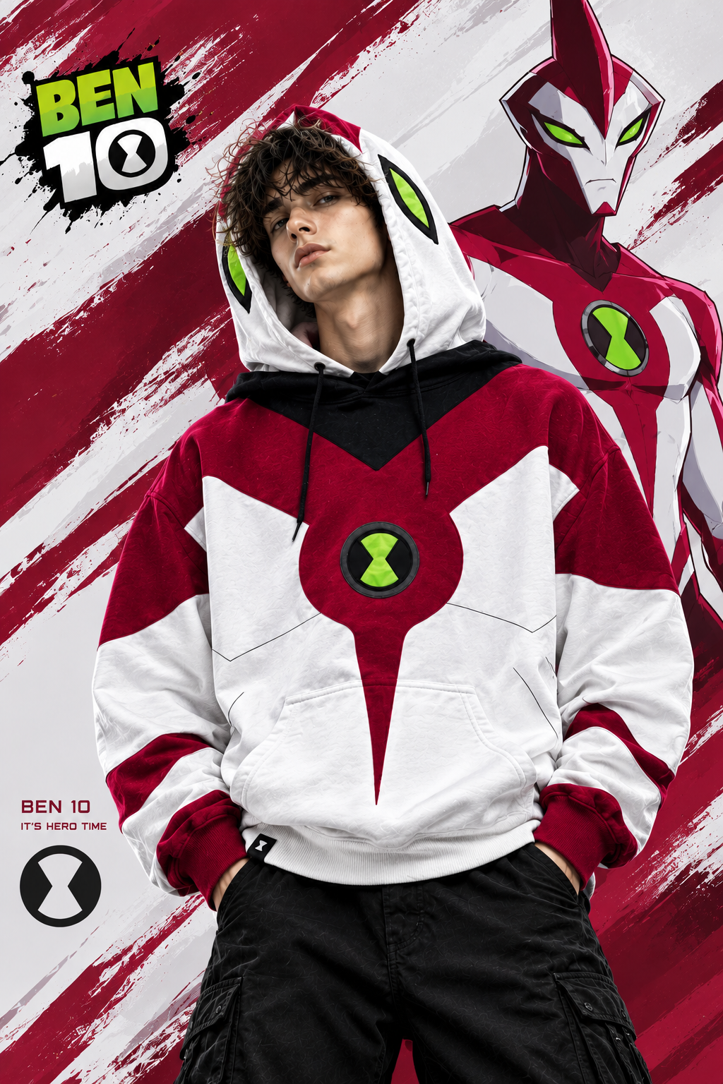 Cosmic Guardian Graphic Oversized Hoodie