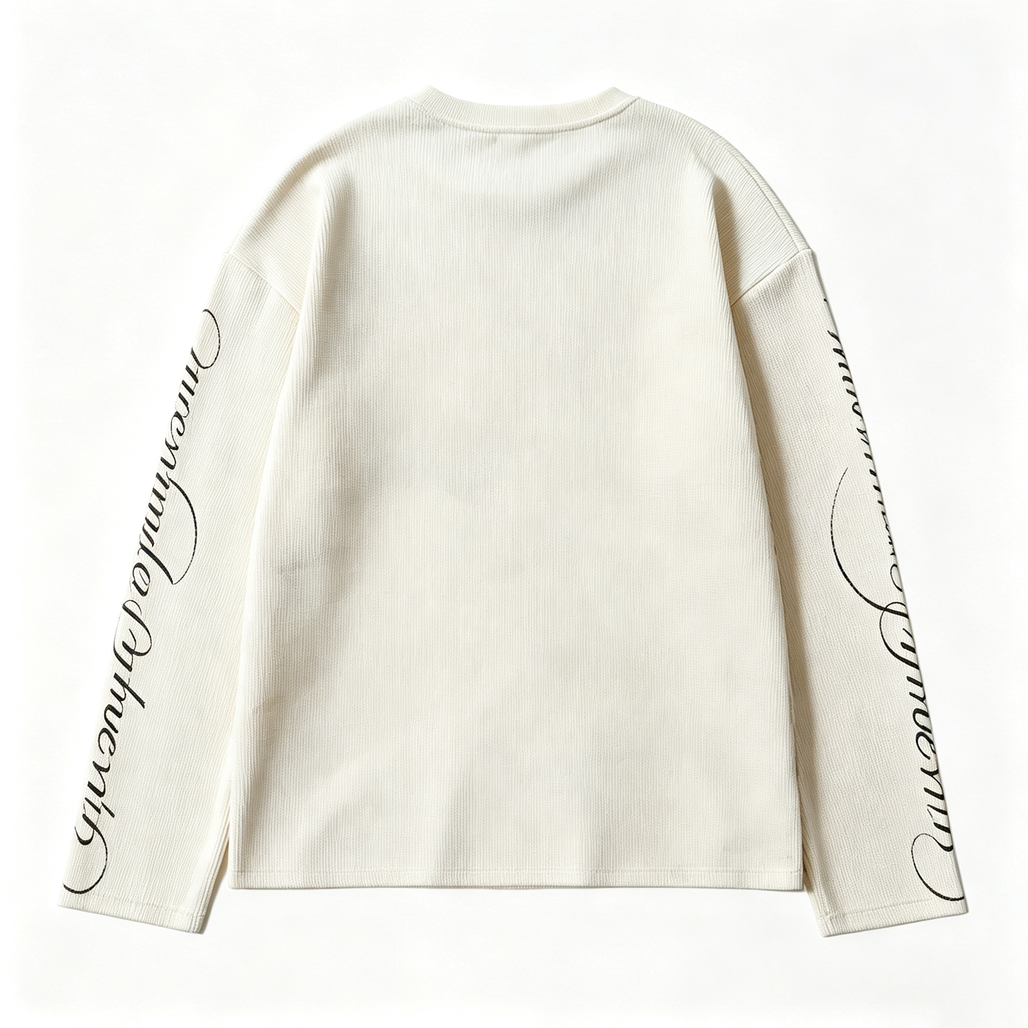 Vintage Gothic Graphic Waffle Long‑Sleeve Top