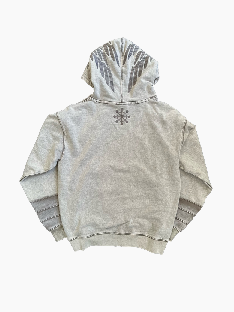 CURSED WASHED GREY HOODIE