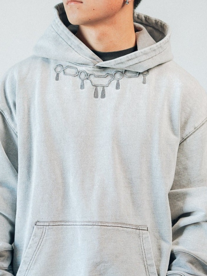 CURSED WASHED GREY HOODIE