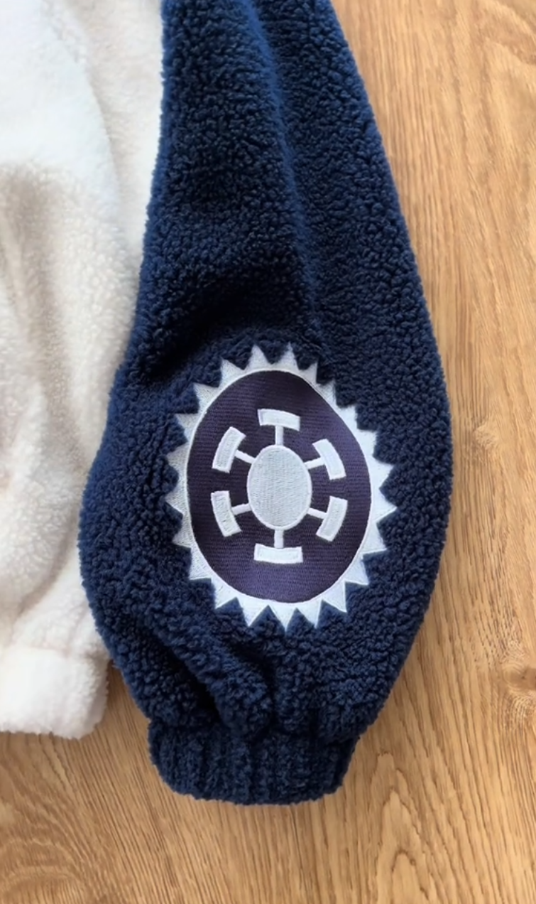 Oceanic Crest Sherpa Fleece Hoodie