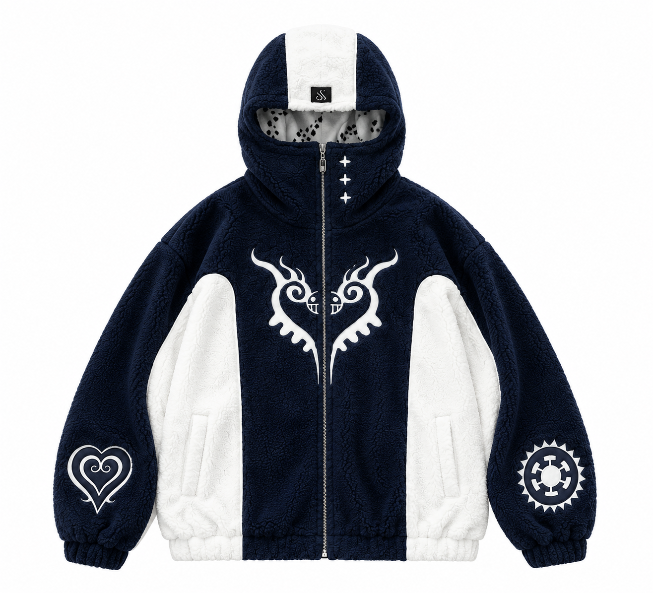 Oceanic Crest Sherpa Fleece Hoodie