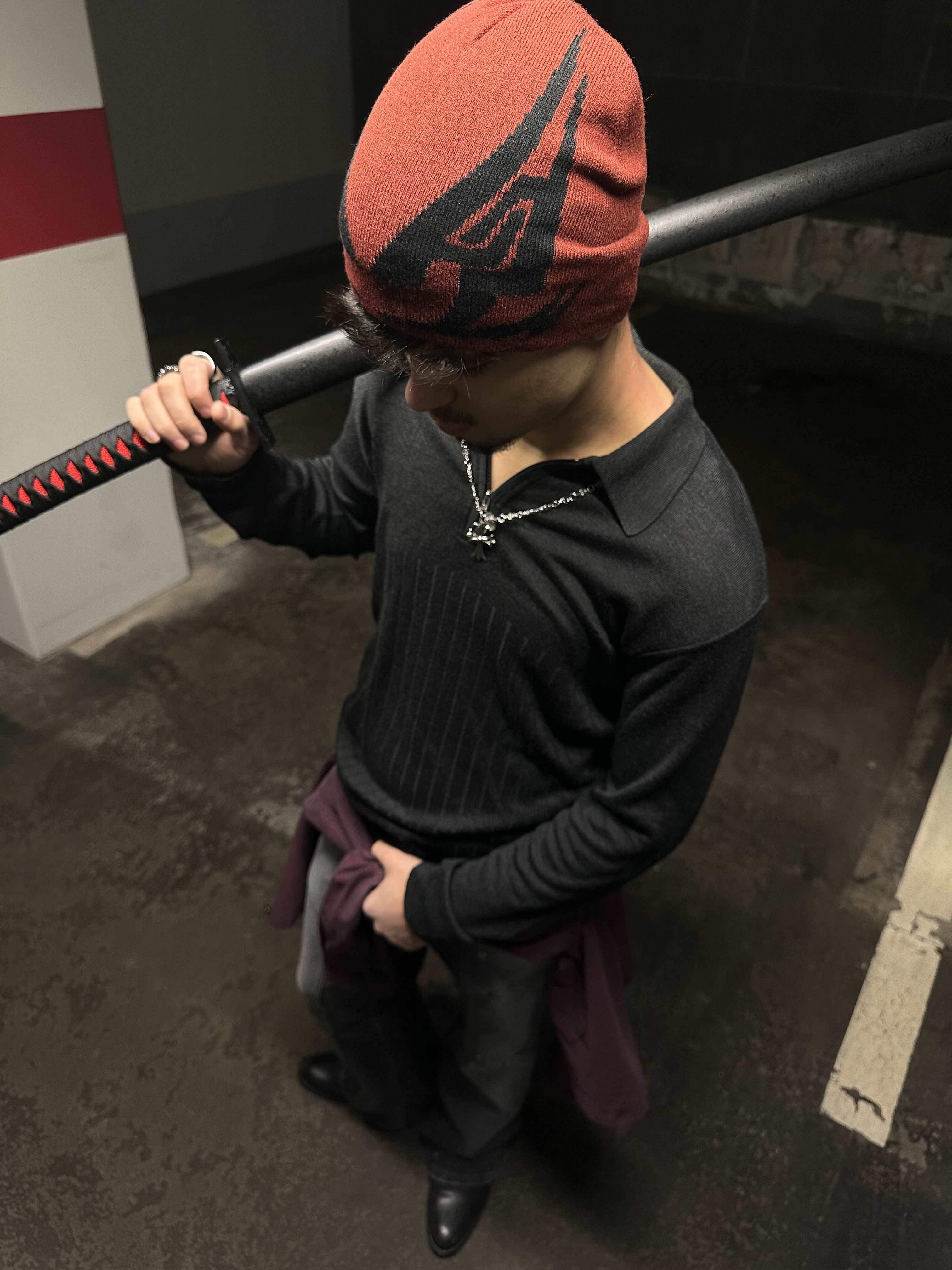 Street‑Style Jacquard Knit Beanie