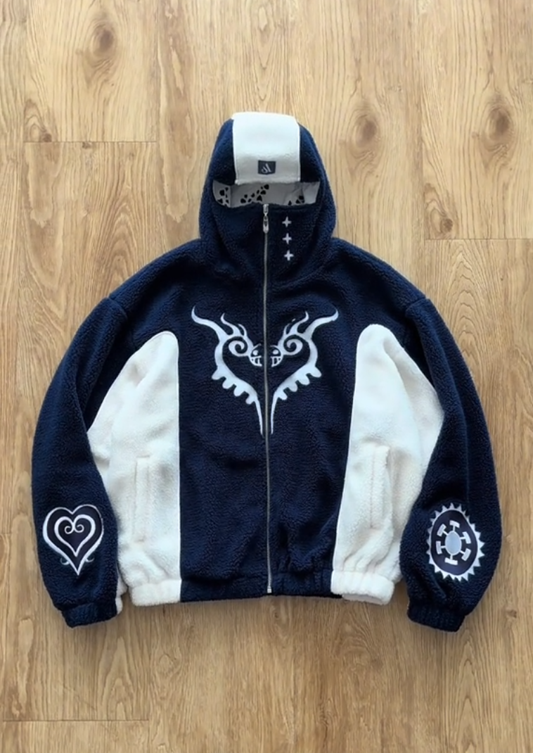Oceanic Crest Sherpa Fleece Hoodie