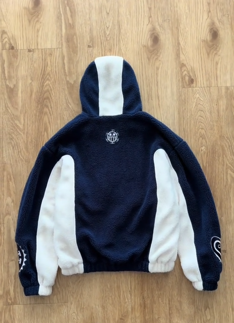Oceanic Crest Sherpa Fleece Hoodie