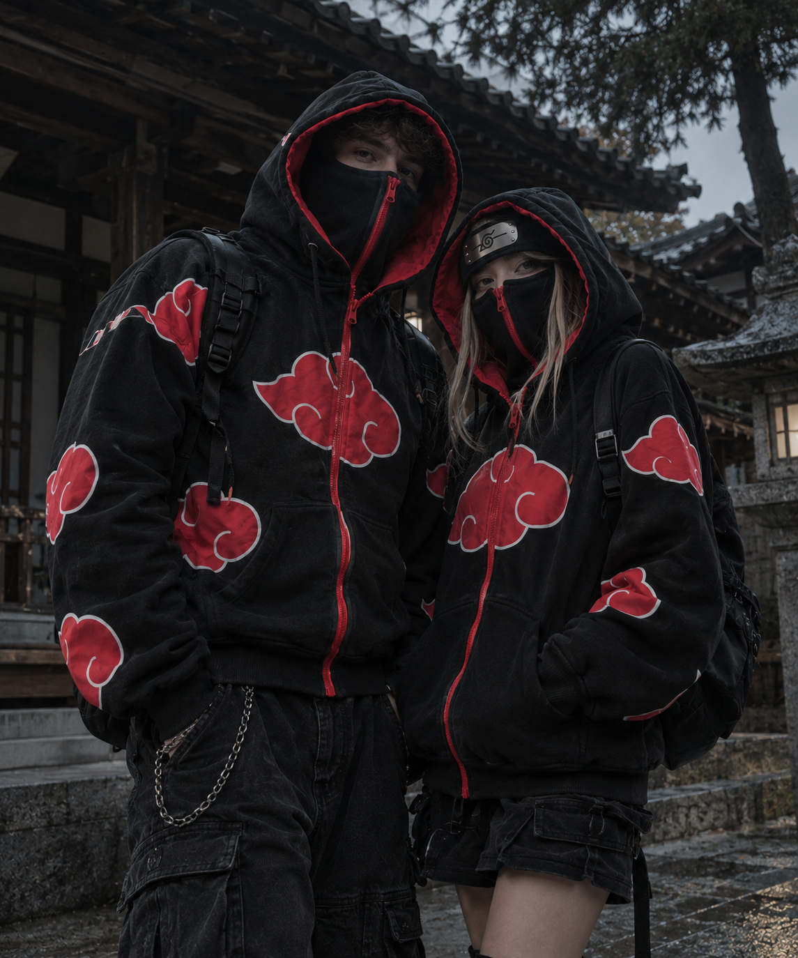 Crimson Cloud Double-Zip Hoodie