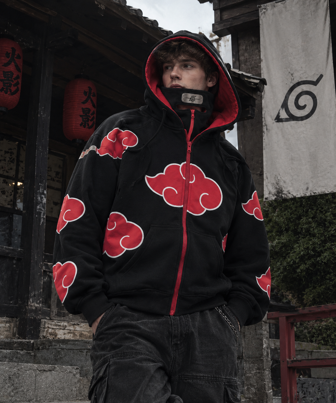 Crimson Cloud Double-Zip Hoodie