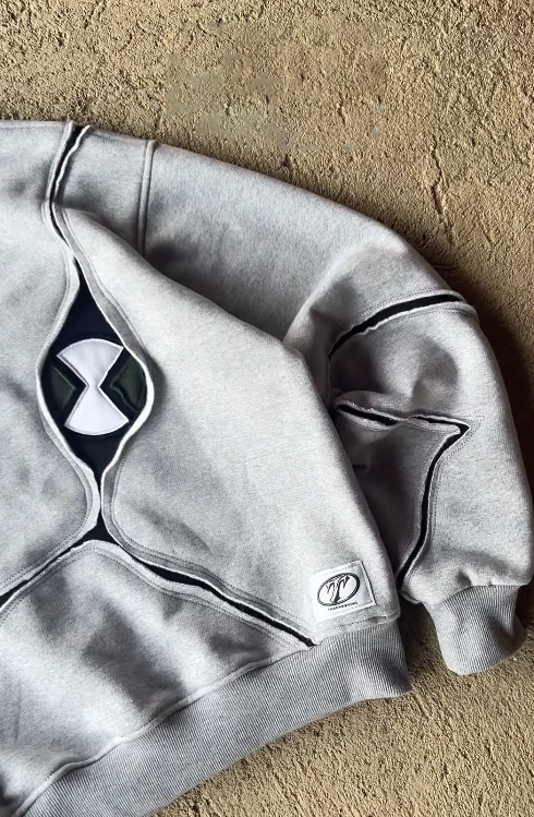 Deconstructed Contrast Stitching Crewneck Sweatshirt