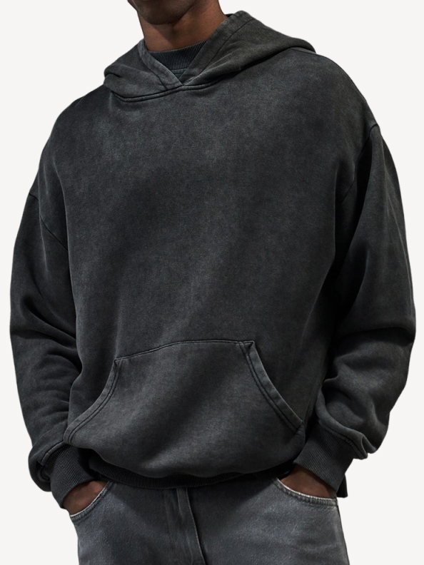 Men's Ribbed Zip-Up Long Sleeve Casual Sweatshirt