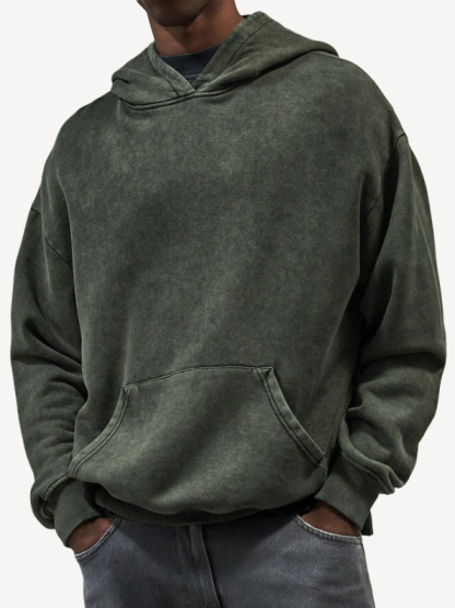 Men's Ribbed Zip-Up Long Sleeve Casual Sweatshirt