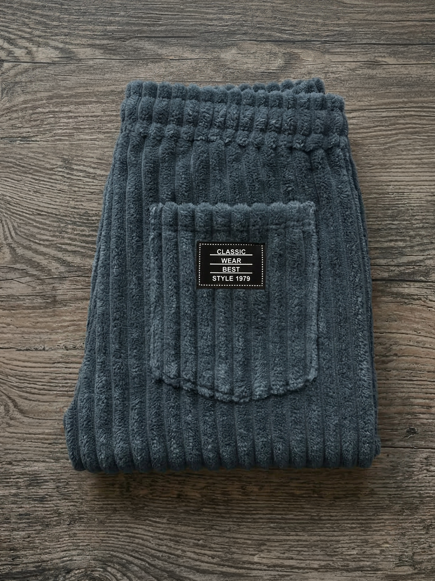 Men's Vintage Corduroy Shorts - Embroidered Comfort Fit Casual Bottoms