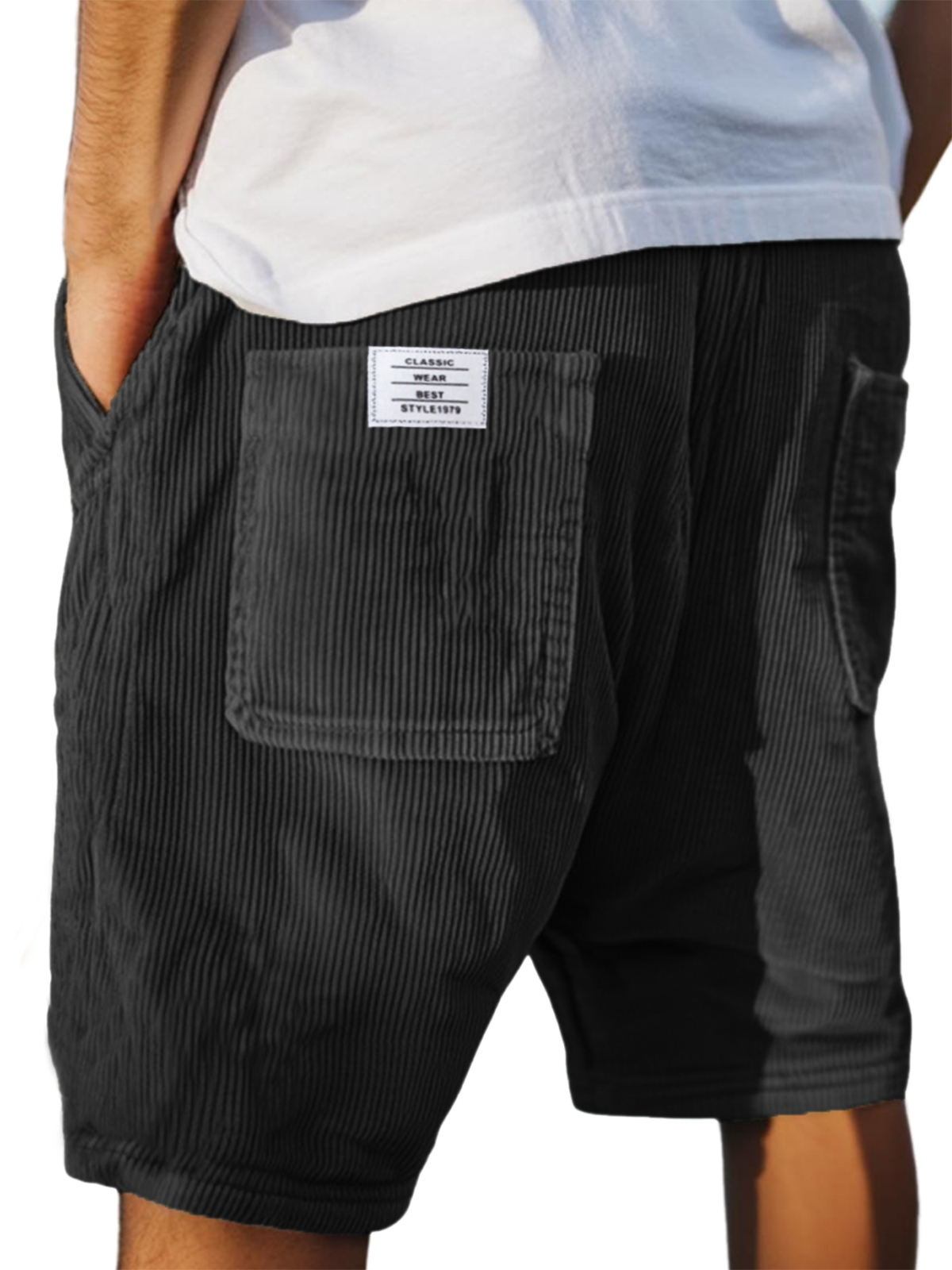 Men's Stylish Multi-pocket Vintage Corduroy Simple Embroidered Logo Ca