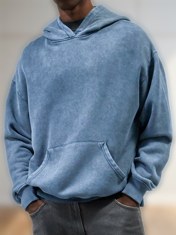 Men's Heavyweight Washed Pullover Hoodie