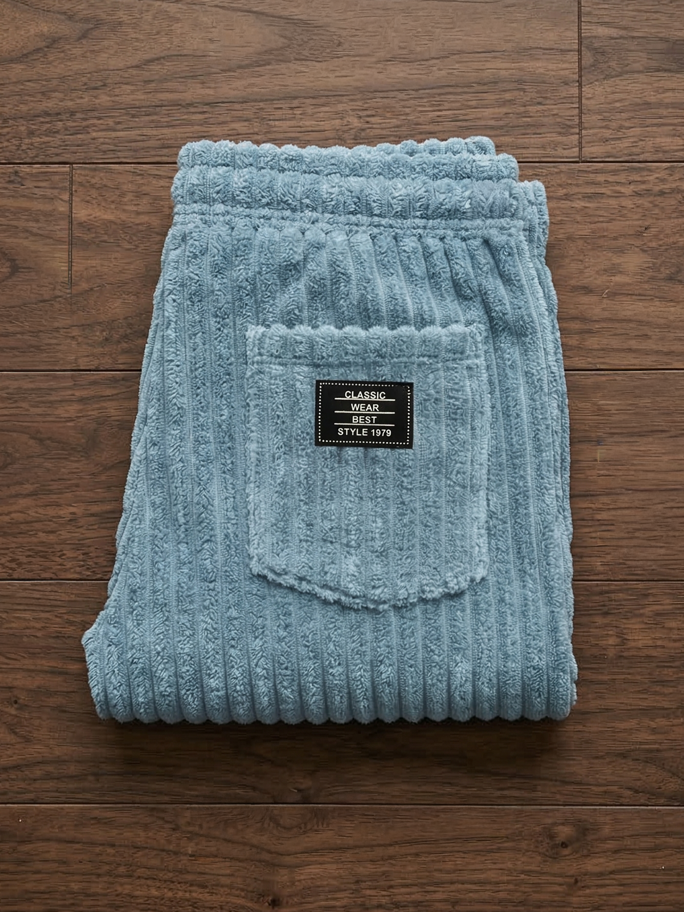 Men's Vintage Corduroy Shorts - Embroidered Comfort Fit Casual Bottoms