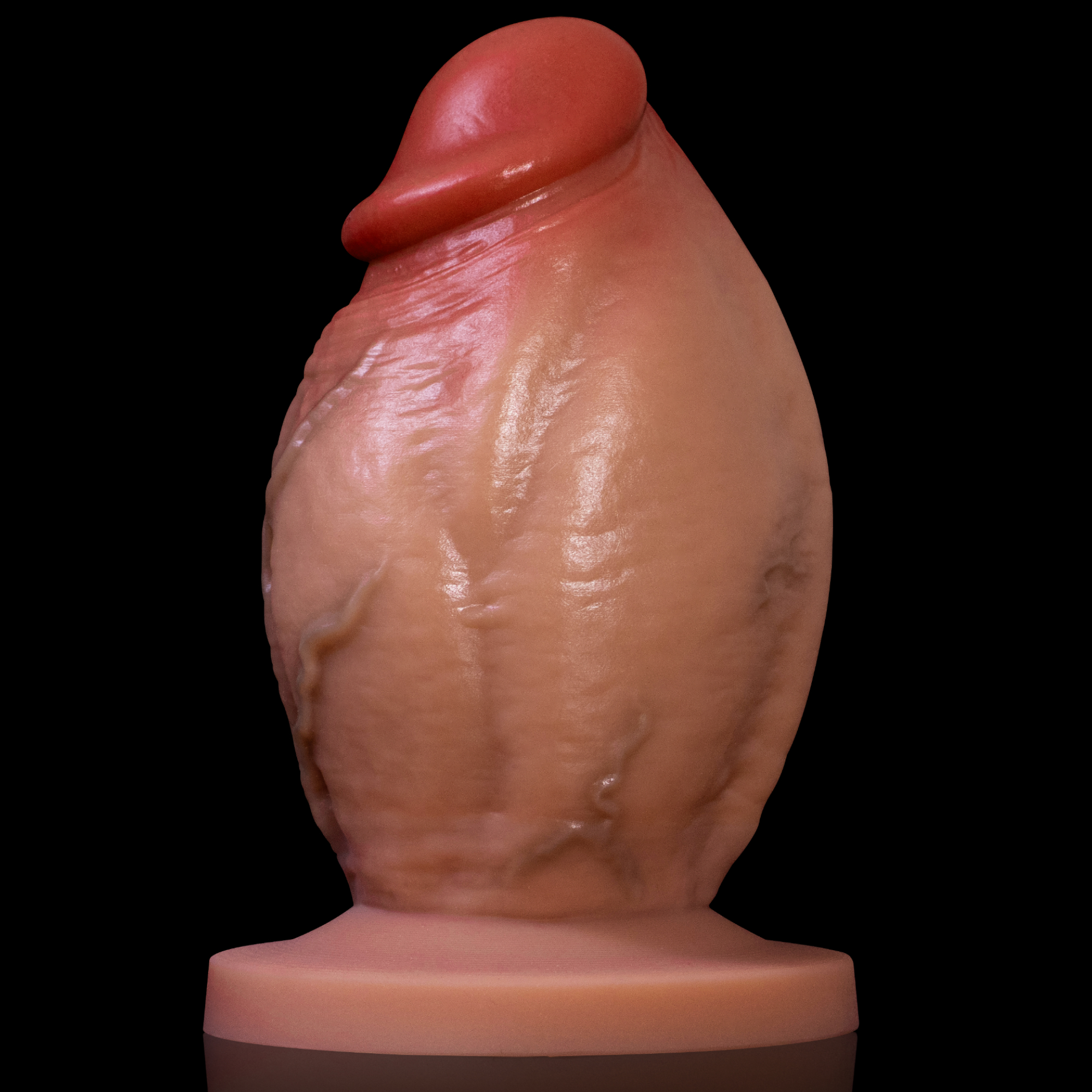 Flesh of Genesis—Veined Chaos Platinum Silicone Fantasy Dildo