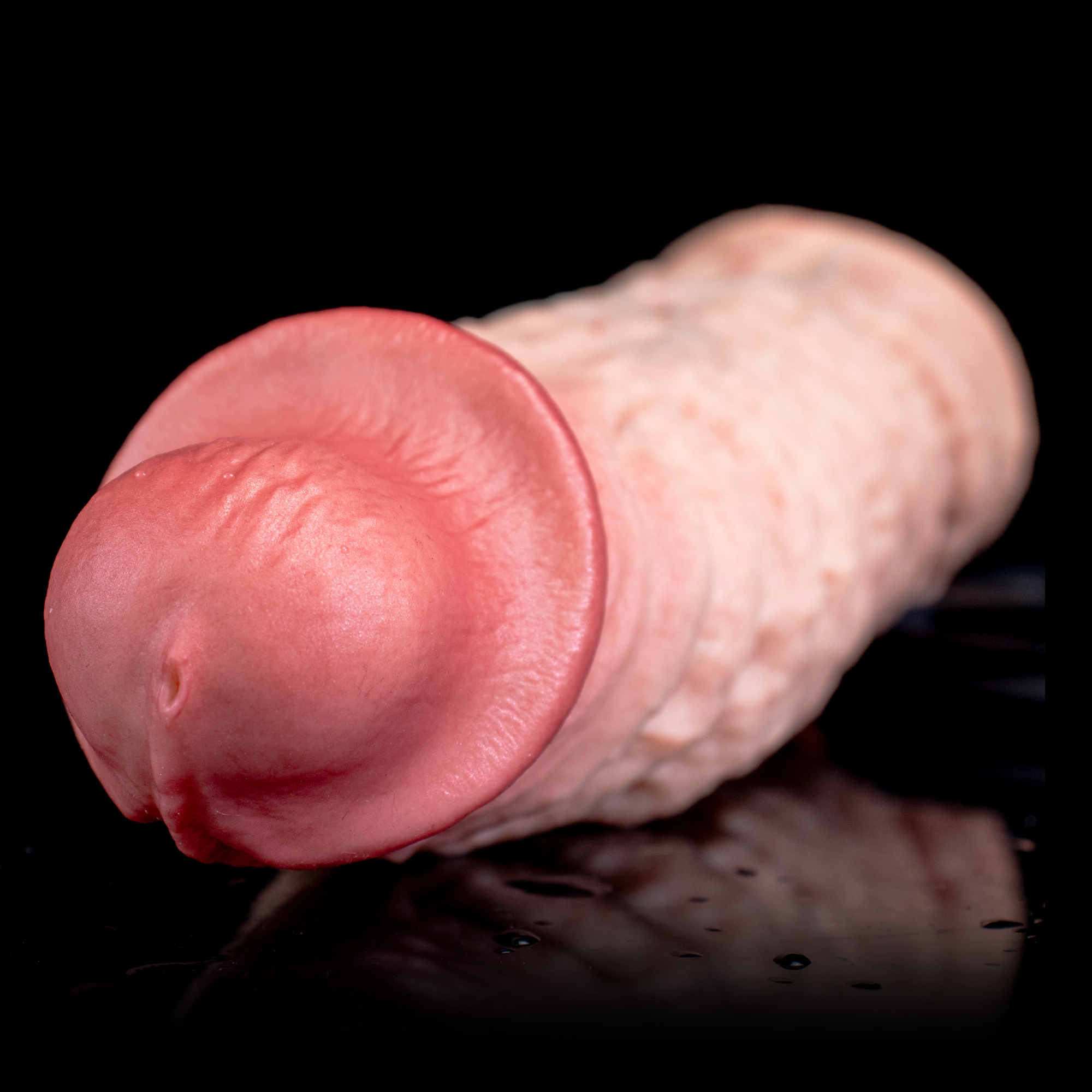 Rhythm of the Progenitor | Penis Sleeve with Tidal Folds & Scrotum Loop | 18cm Platinum Silicone | Girth Enhancer