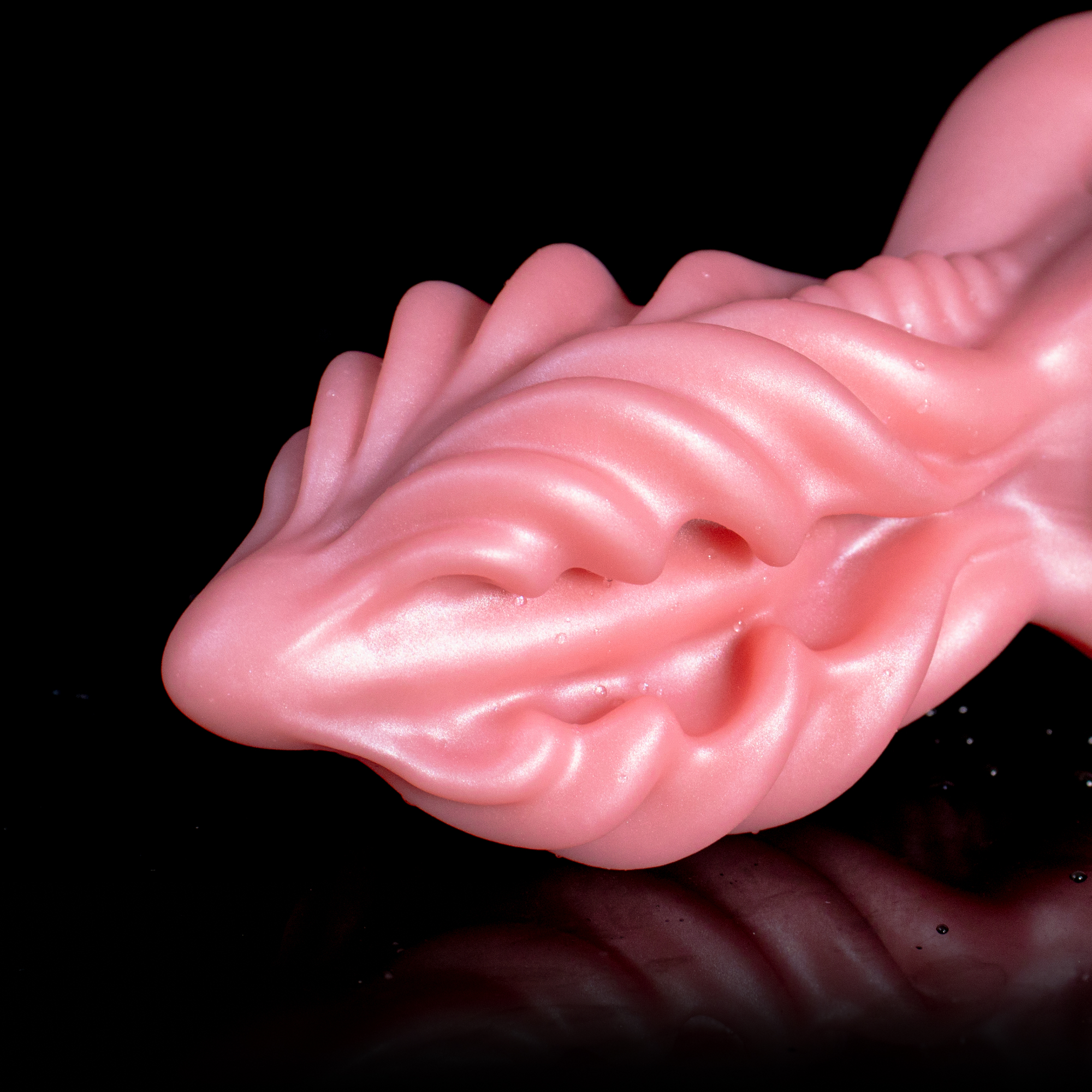 Spiral Pistil of Chaos | Multi-Spiral Texture & Anchor Base | 7.8cm Platinum Silicone Plug | Rotational 