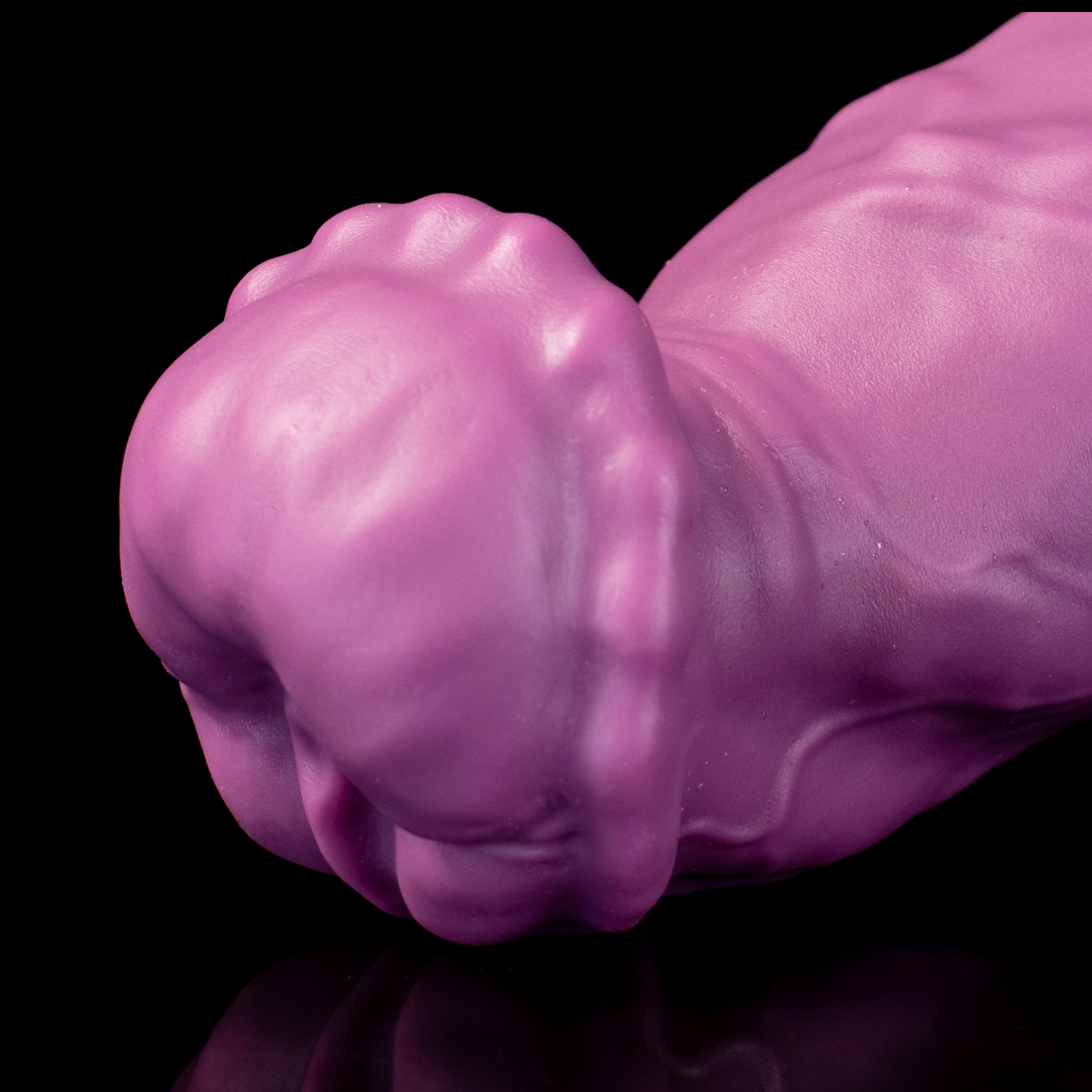 Korym Lockjaw — Flared Horse Head & Knot Silicone Dildo, Veined Shaft