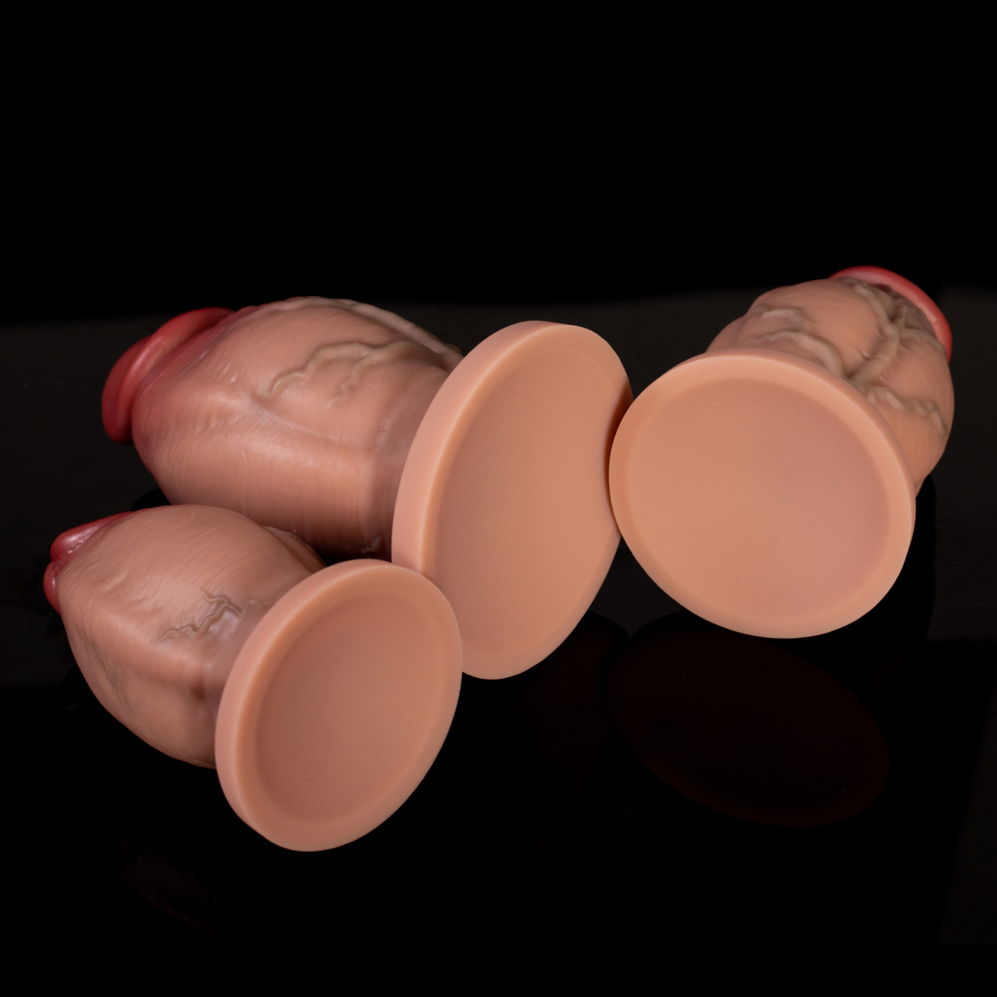 Flesh of Genesis—Veined Chaos Platinum Silicone Fantasy Dildo