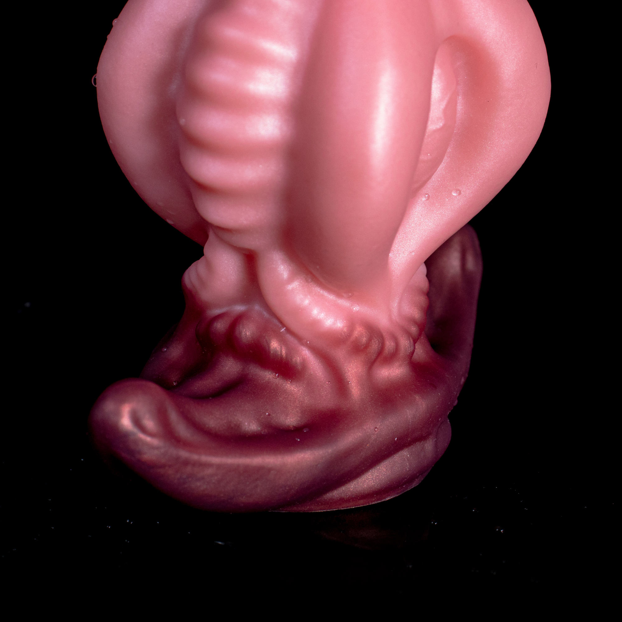 Spiral Pistil of Chaos | Multi-Spiral Texture & Anchor Base | 7.8cm Platinum Silicone Plug | Rotational 