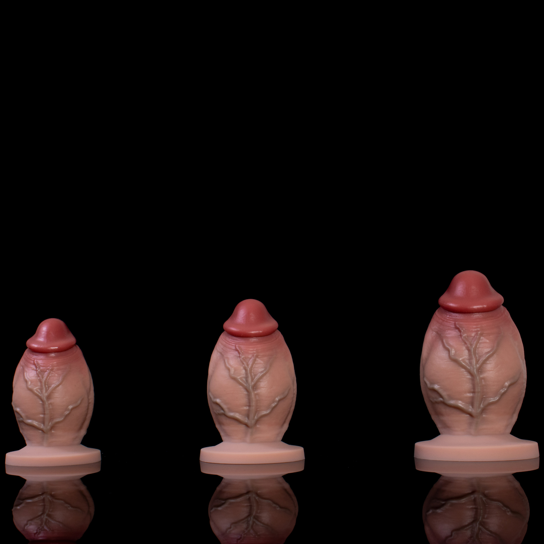 Flesh of Genesis—Veined Chaos Platinum Silicone Fantasy Dildo