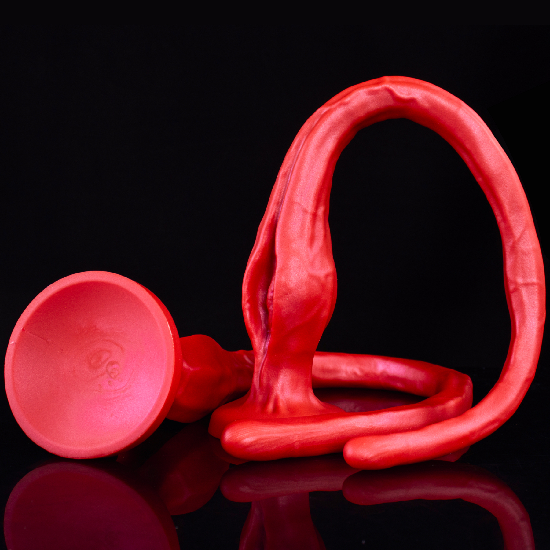 Abyssal Fissure—Extreme Depth Chaos Tentacle Platinum Silicone Dildo