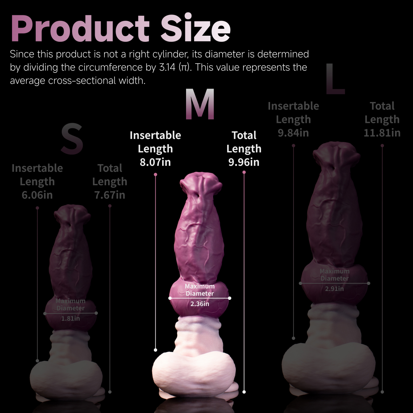 Korym Lockjaw — Flared Horse Head & Knot Silicone Dildo, Veined Shaft