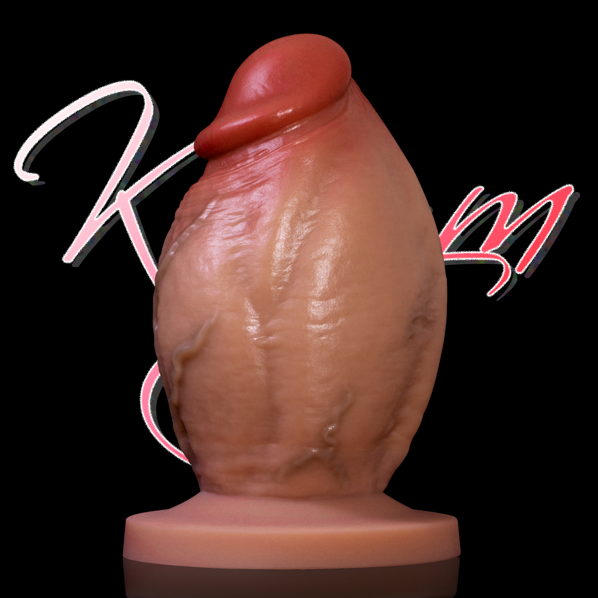 Flesh of Genesis—Veined Chaos Platinum Silicone Fantasy Dildo