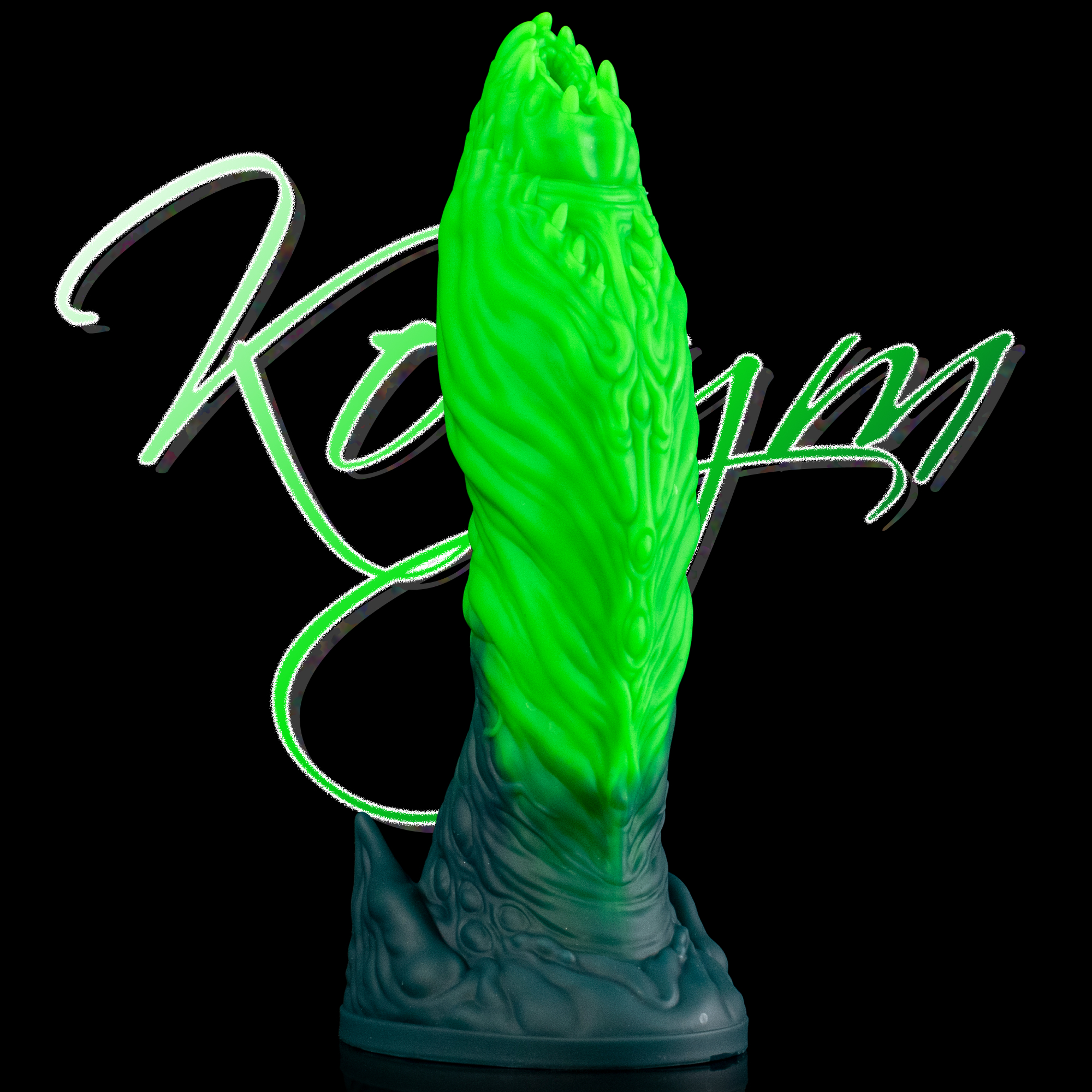 Glow Predator - Spiral Ribbed Bioluminescent Alien Dildo | Korym